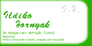 ildiko hornyak business card